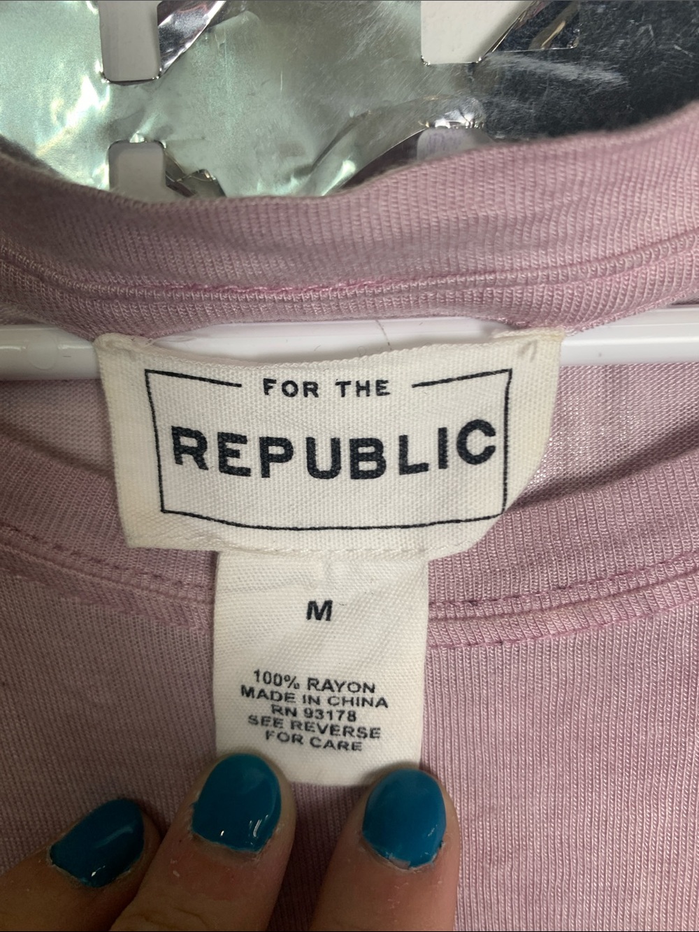 For The Republic Dusty Rose 'LIFE' Embellished Short Sleeve Tee - Picture 2 of 4